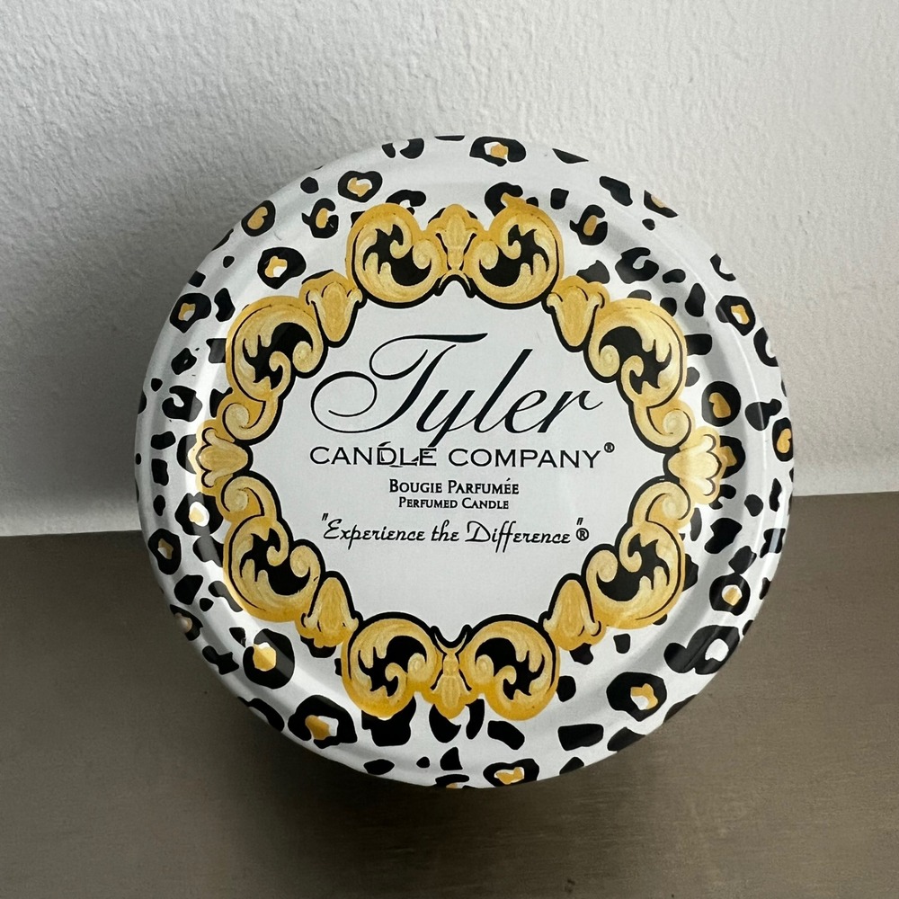 Tyler Candle Company 3.4 oz Scented Jar Candle Leopard Print Lid Made in USA
